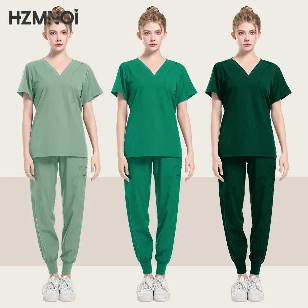 Hot Sales Scrub Sets Women Lab Coat Healthcare Operating Room Surgical Gown Breathable Workwear Hospital Accessories Nurse Scrub X250410
