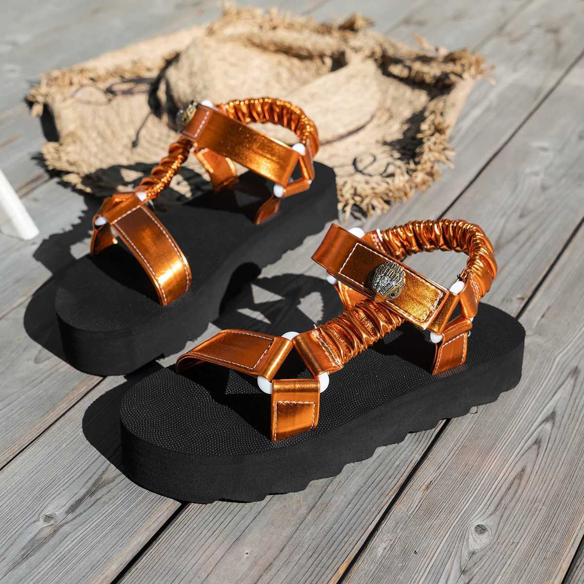 Summer flat bottomed womens shoes hemp rope set beach sandals outdoor All mah casual slippers large-sized womens shoesXJ250410