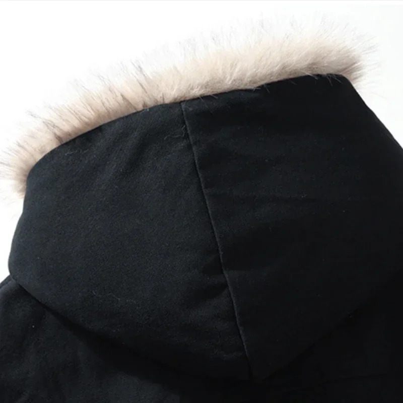 Winter Fur Collar Hooded Parkas Men Padded Puffer Coat Man Thicken Warm Parkas Outwear Streetwear Harajuku Oversized Jacket 251106