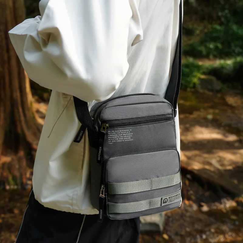 Fashion business shoulder bag wear-resistant water repellent mens commuting travel waterproof shoulder crossbody bagT251110