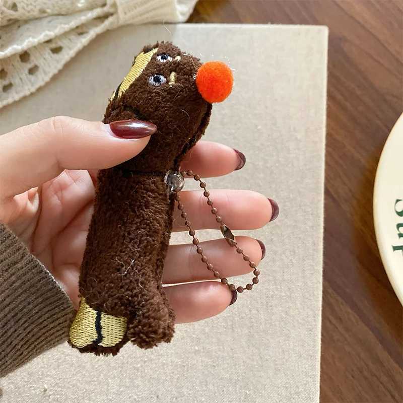 Kavay Dog Sausage Plush Keychain Cartoon Puppy Filled Keychain Cute Keyholder Pendant Bag Hanging Decoration Couple Gift W250411