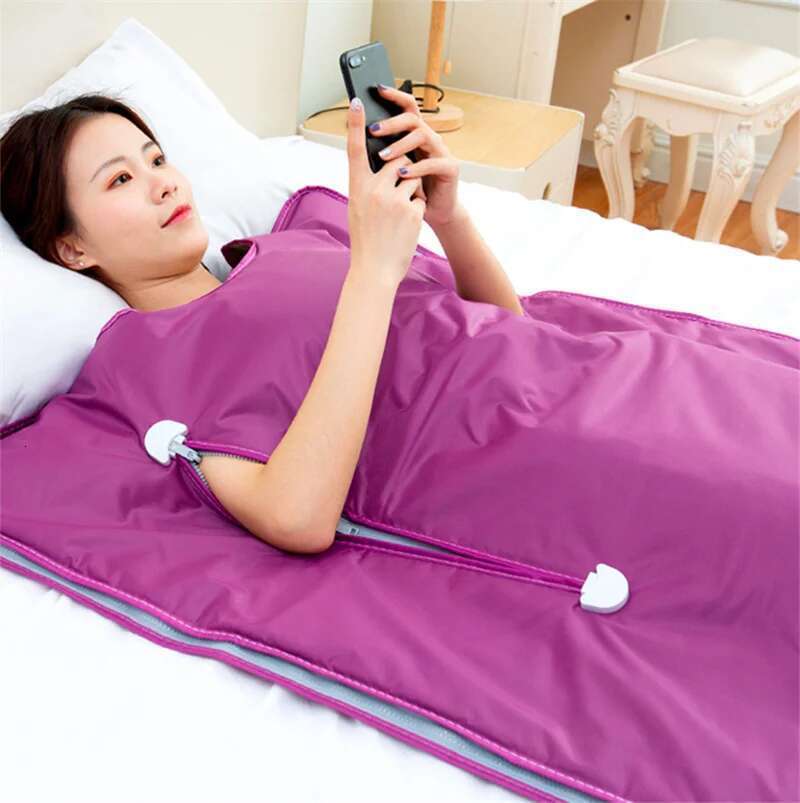 Far Infrared Thermal Sauna Blanket 2 Zones For Home/Spa Body Relaxation Detoxification Therapy Hine Eu/Us Plug