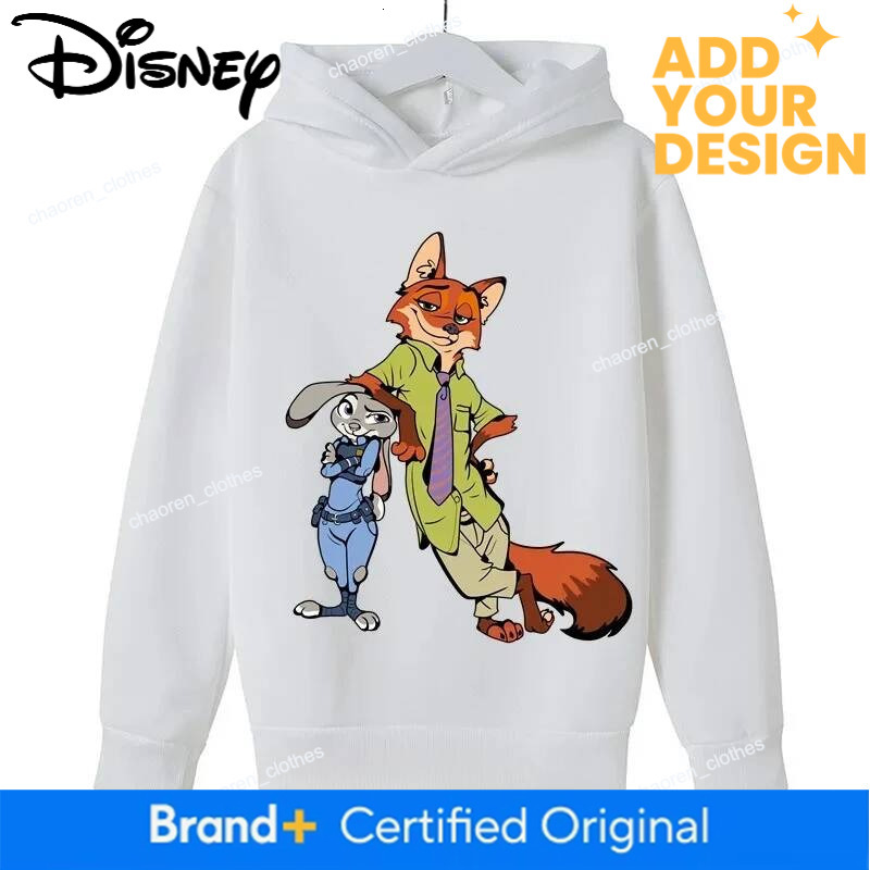 Disney Zootopia Fashionable Children's Clothing, Disney Zootopia, Judy Nick Hoodie, Sweatshirt, Casual Street Style, Pullover Hoodie