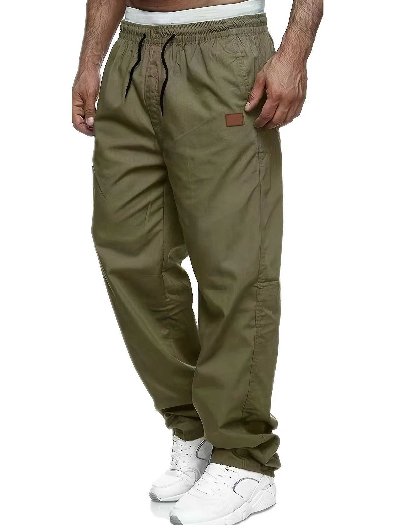 Mens casual jogging pants for relaxation suitable for cargo pants drag and drop sports pants hiking outdoor diagonal sports pantsXJ250410