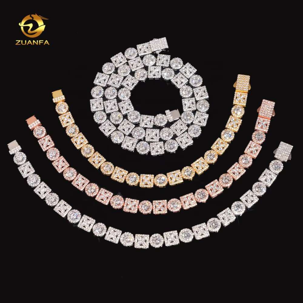 Factory Direct High Quality Moissanite Jewelry 925 Silver Fashion Women Iced Out Diamond Bracelet