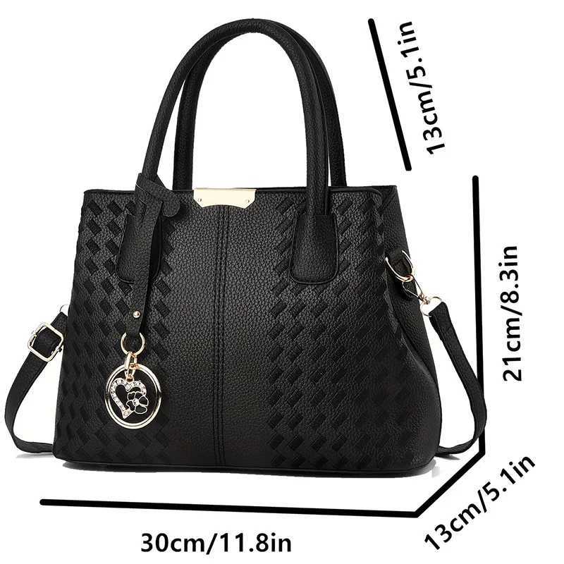 New European and American foreign trade womens bag embroidery lychee pattern fashion handbag shoulder bag oblique span bagT251110