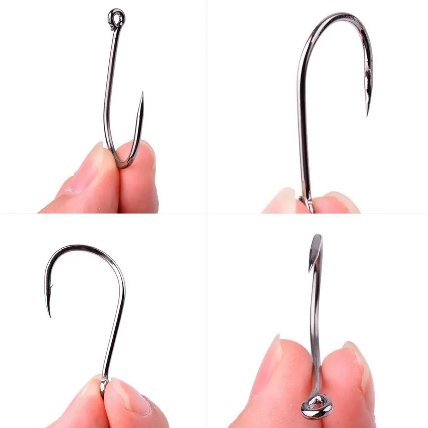 100 Or 40 pcs Iseama Carp Fishing Hook Offset Circle Hook Single Fly Fishing Jig Hook Barbed sea Fishhook Tackle Accessories Box 251103