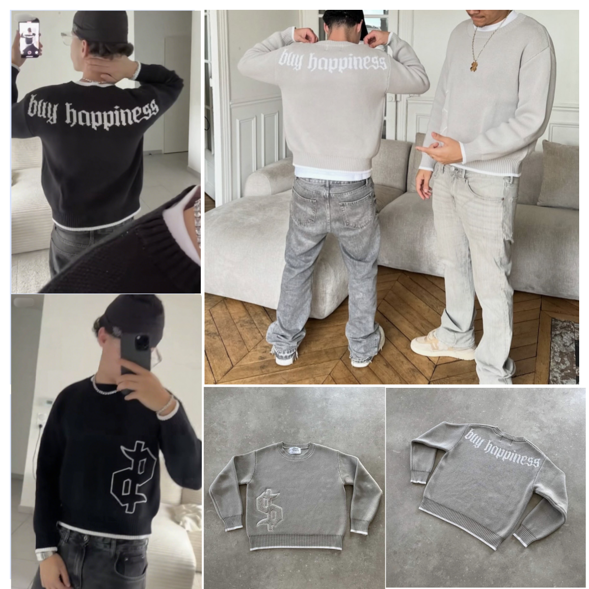 Men's Sweaters Cross-border European And American Retro Street Casual Loose Long-sleeved Top Autumn Winter Warm Pullover Crewneck Knitted