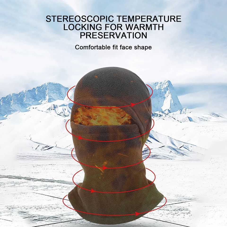 GTUBIKE Winter Warm Outdoor Riding Full Face Mask Covers Balaclava Fleece Motorcycle Skiing Face Mask Warm Windproof Cover Hat S251110