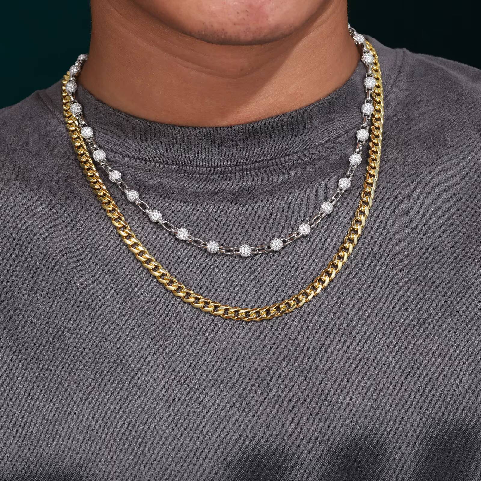 Wholesale High Quality Hip Hop Jewelry 5mm 925 Sterling Silver Plain Miami Cuban Link Chain Necklace for Men Women