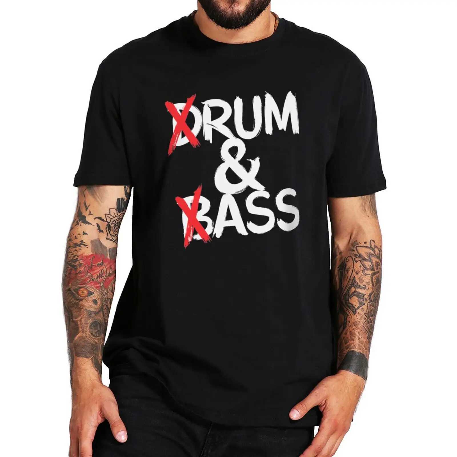 Interesting drum and bass T-shirt rum and butt lover joke Y2k short sleeved 100% cotton soft unisex O-neck summer T-shirt top EU size M250411