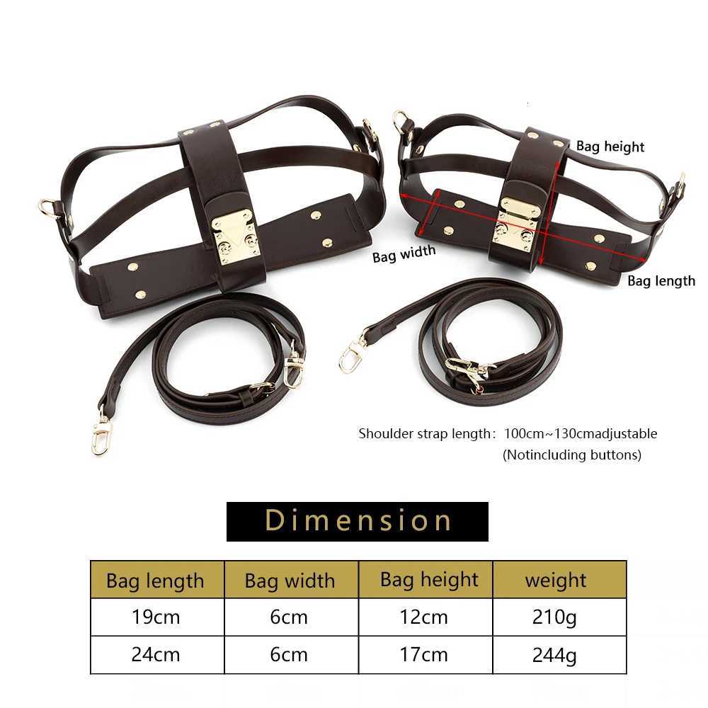 Hollow Tote Messenger Bag Set Leather Encasement Conversion Crossbody Adjustable Shoulder Strap for Women Handbag AccessoriesW251105