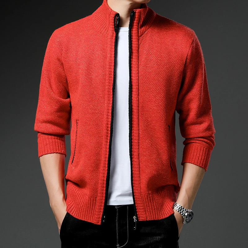 Mens Knit Sweater Spring Autumn Men Cardigan Cable Sweaters Coat Casual Loose Solid Versatile Jacket 251030