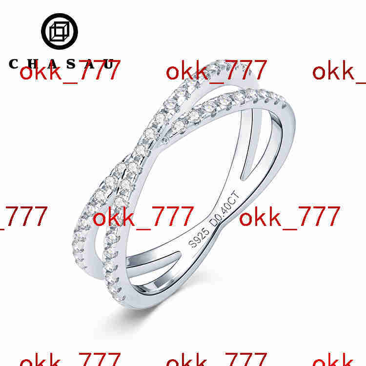 Most Popular with GRA Certification 1.3mm Moissanite S925 Sterling Silver X Half Eternity Band Ring