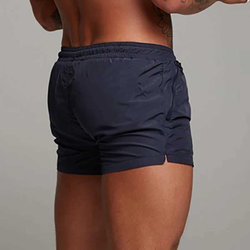 Mens swimwear swimming shorts summer casual beach board shorts mens quick dry running surfing fitness gym shorts zipper pocketW250410