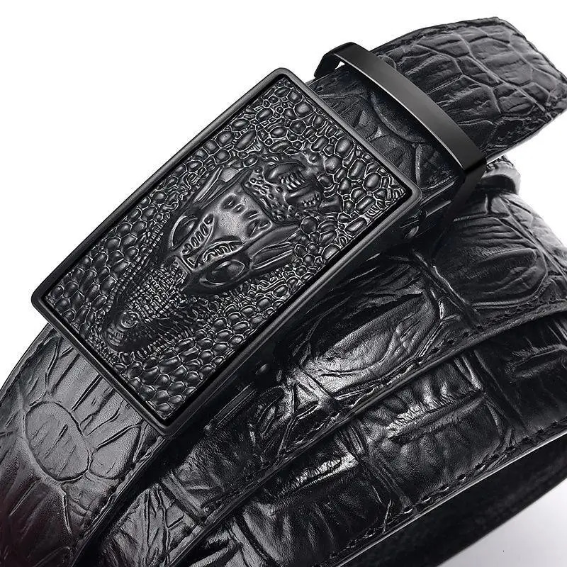 Genuine Leather Belt For Man Top Quality Male Belts Automatic Buckle Mens Pattern Strap ZD2137 251031