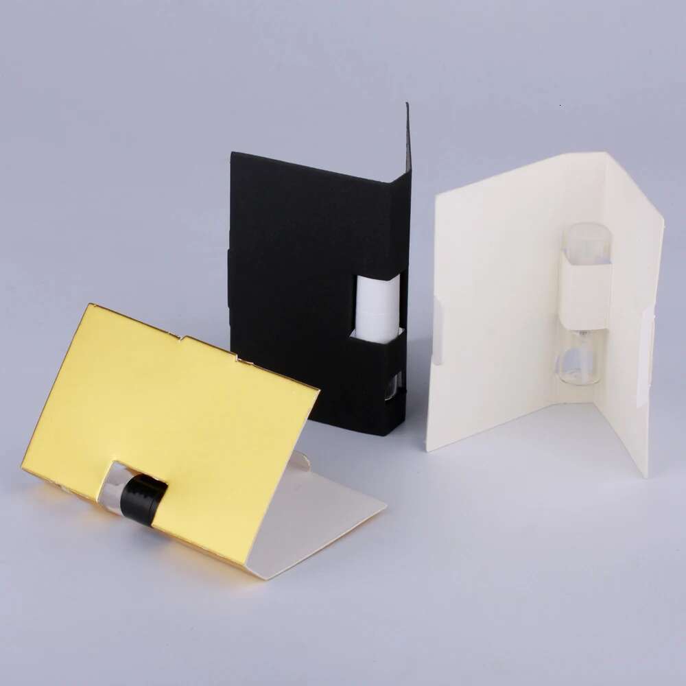 100pcs/Lot 1ml 2ml 3ml Spray Refillable with Paper Card For gift Sample Perfume Bottle Package