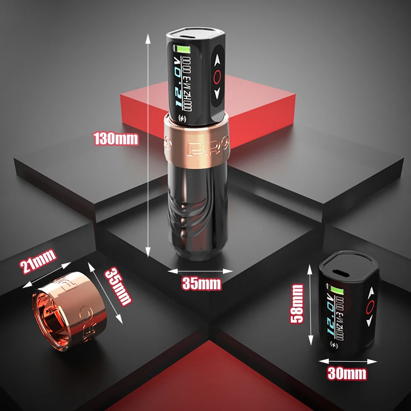 YILONG Rotary Wireless Tattoo Pen Machine 40MM Stroke with 1600MAH DUALBattery Professional Gun for Artist 251103