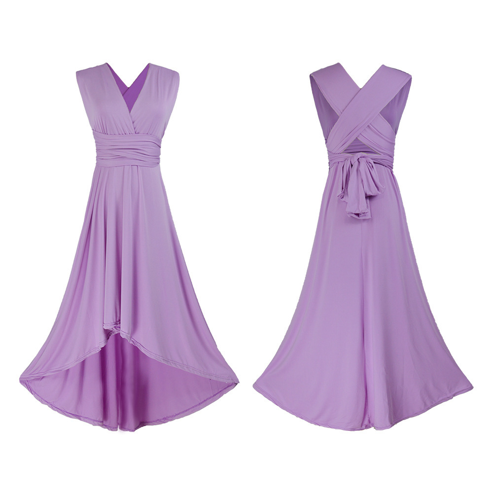 Multi dressing cross front short open back sexy bandage dress long skirt