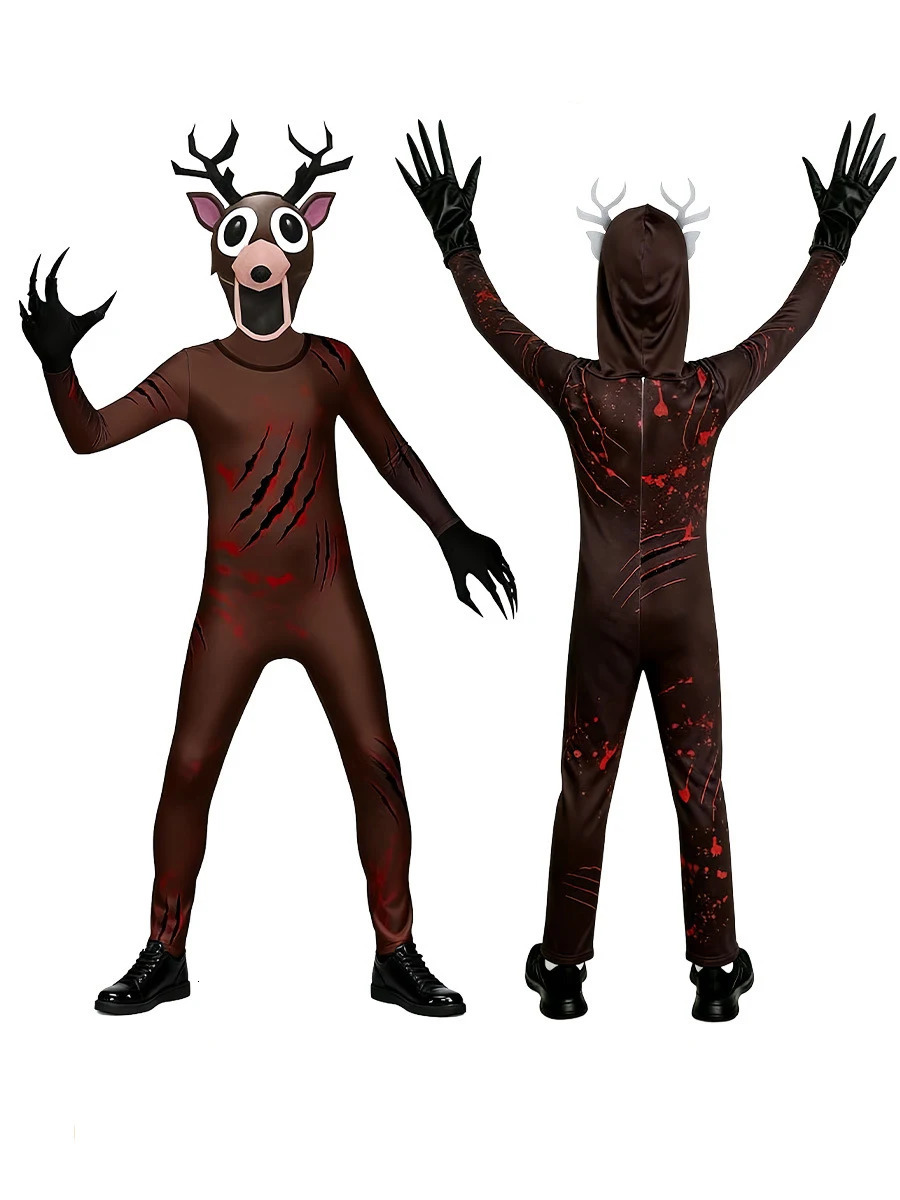 99 Nights In The Forest Deer Costume Fnaf Horriable Halloween owl party Costume for Adult Kid Nightmare Reindeer Christmas Gift251111