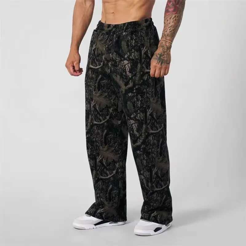 Spring 2025 new straight casual pants mens camouflage wide leg pants breathable running mens loose oversized mens sweaterXJ250410