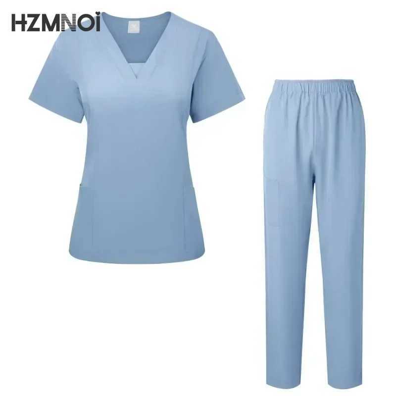 Multicolor Operating Room Scrubs Set Doctor Nurse Top Pants Lab Workwear Surgical Gown Medical Nursing Uniform Clinical Overalls X250410