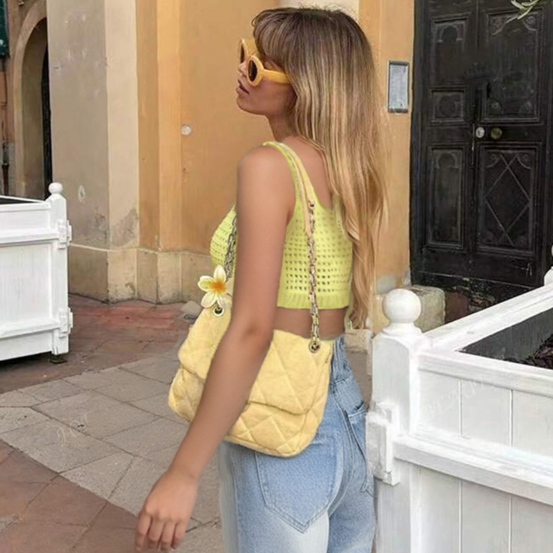 Valentine's Day Nordic Breeze Crochet Tops for Women Summer Vacation Outfits Beach Cover Up Going Out Tie Front Summer Sweater Vest 2025 Fashion-