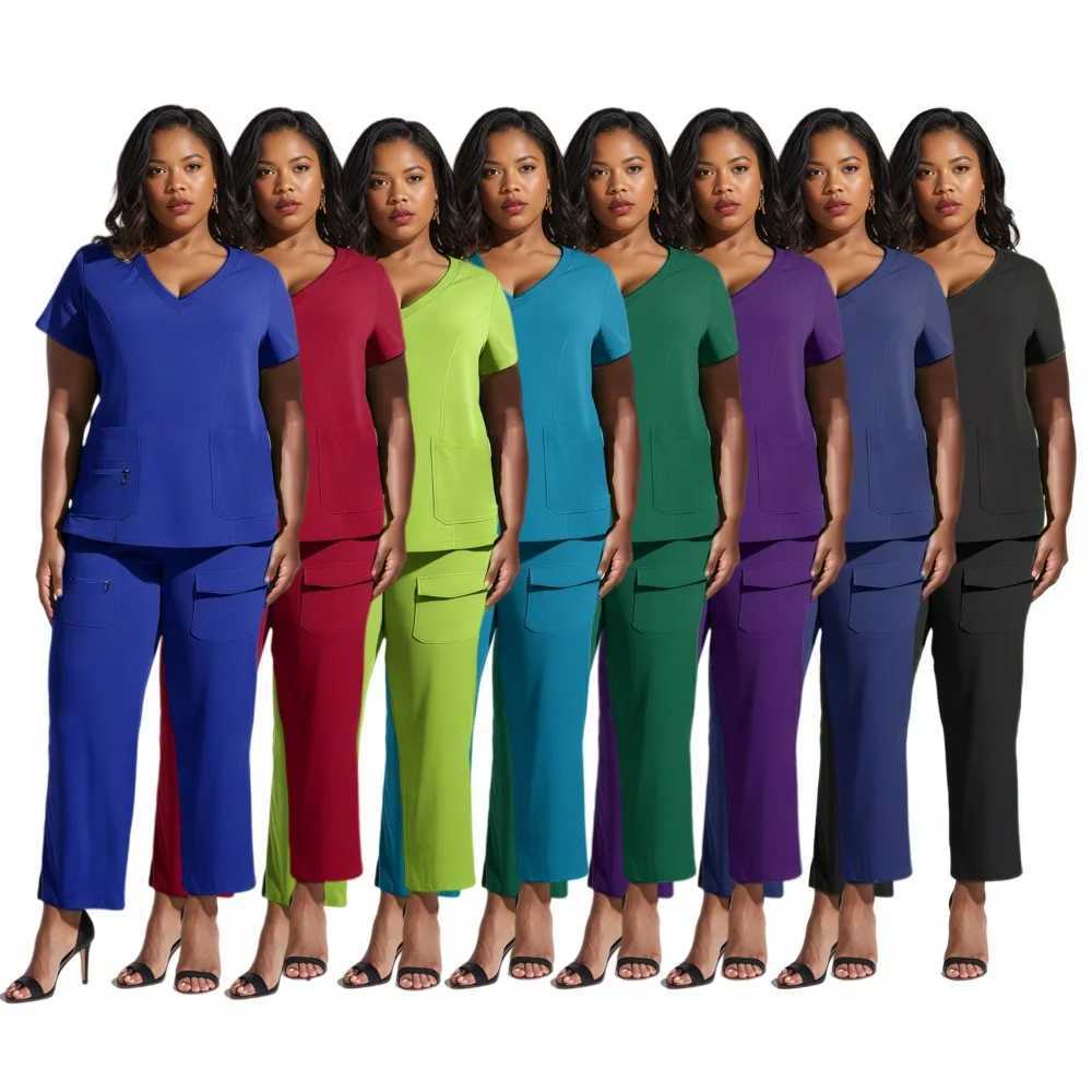 New Anti-Wrinkle Soft Suit Nursing Work Clothes Medical Nurse Uniforms Nursing Scrub Set for Womens Men Medical Surgical Clothes X250410