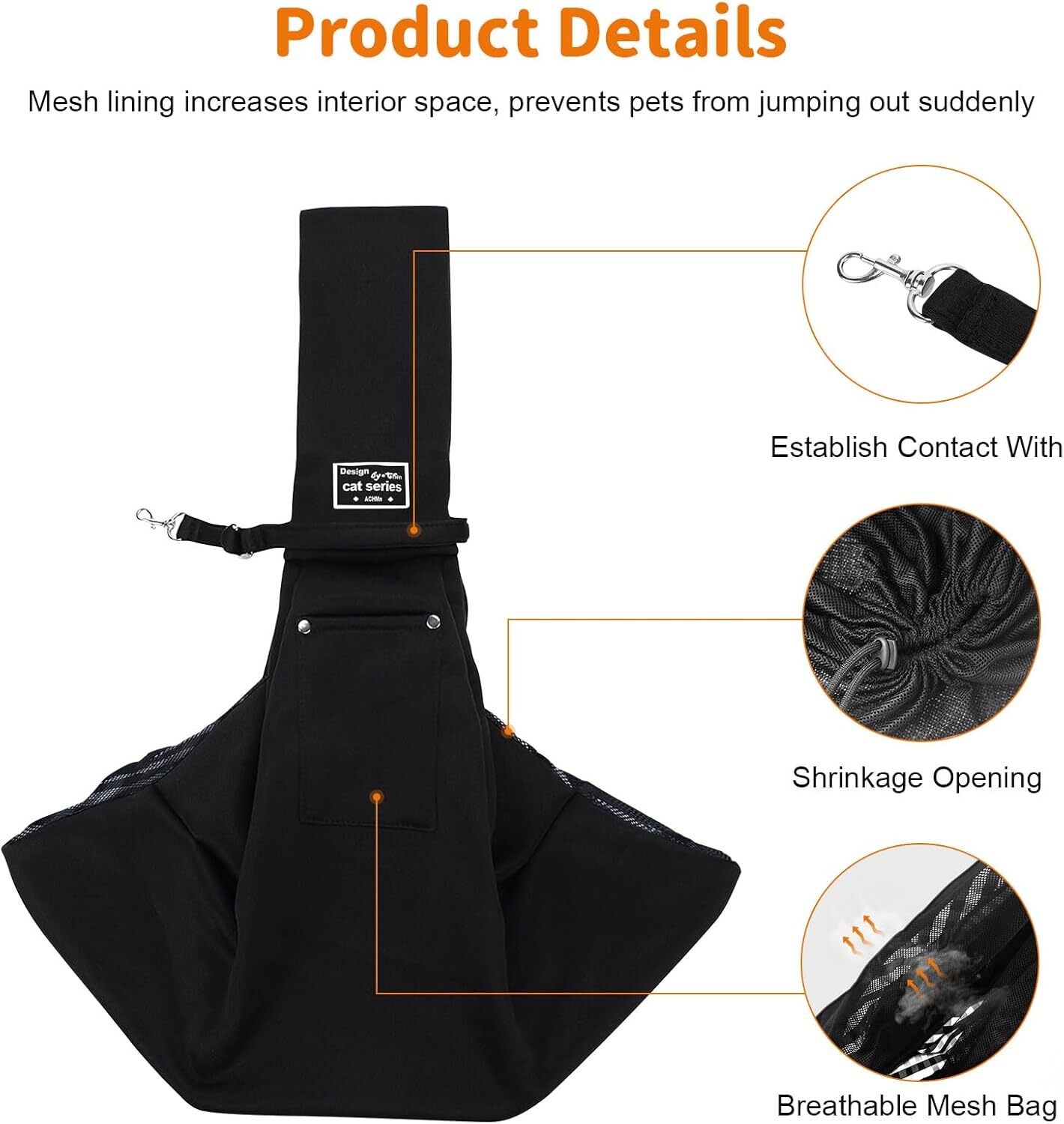 aerkine small dog strap suitable for pets weighing 015 pounds approximately 0 06 8 kilograms travel bags handsfree daily walks and outdoor activities