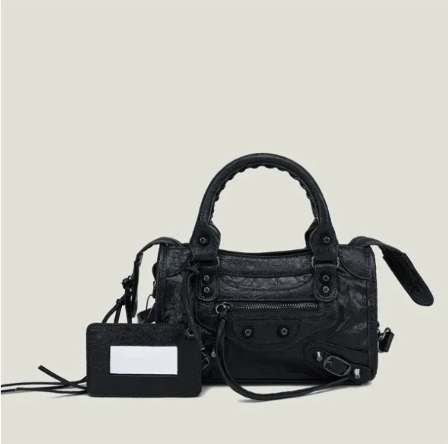 City bag women designer bag leather tote shoulder bags simple crossbody luxury bags designer women bag motorcycle handbag solid color fashion