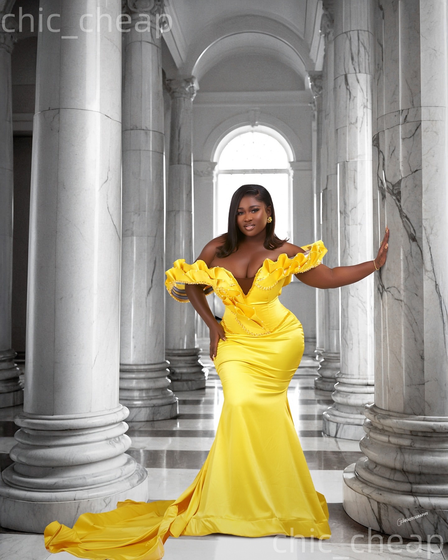 Aso Ebi Mermaid Yellow Prom Dresses 2026 Sweetheart Beaded Satin Evening Formal Party Second Birthday Engagement Gowns Plus Size Dress For Special Occ