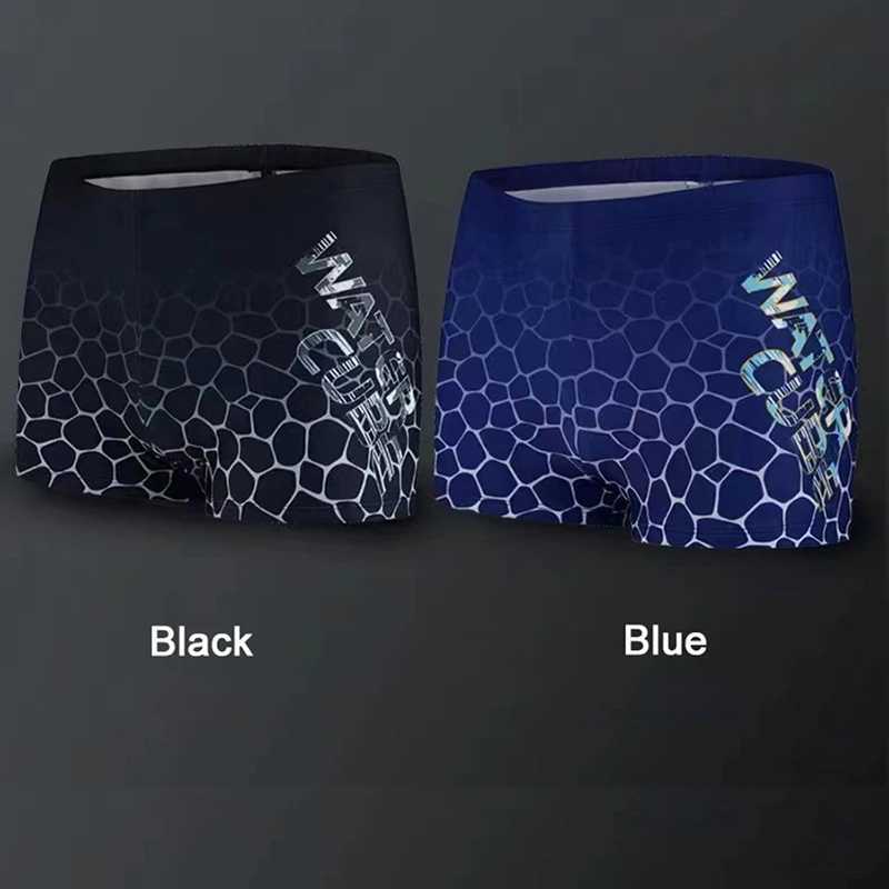 Large mens swimming trunks teenagers swimming shorts beach wear spa hot spring surfing moisture-proof swimwear boxerW250410