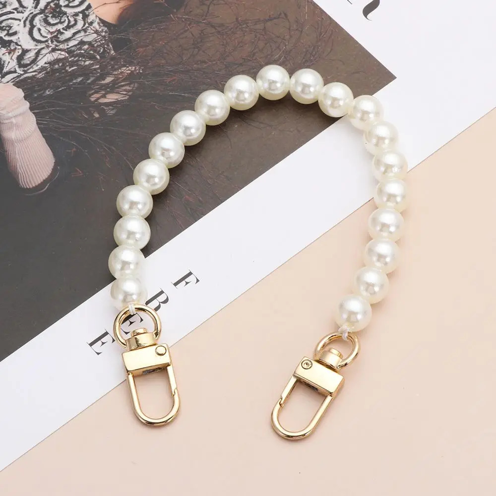 Fashion Pearl Belt Shoulder Bag Straps Bags Handbag Handles Pearl Strap Long Beaded Chain DIY purse Replacement 251110