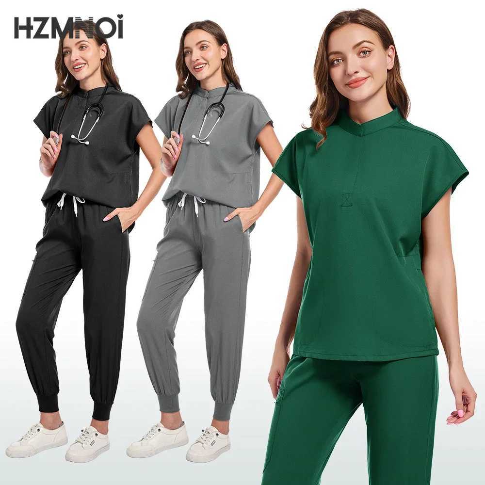 High Quty Unisex Nurse Uniform Men Scrubs Set Beauty Uniform Women Hospital Surgical Suits Dental Clinic Pet Shop Workwear X250410