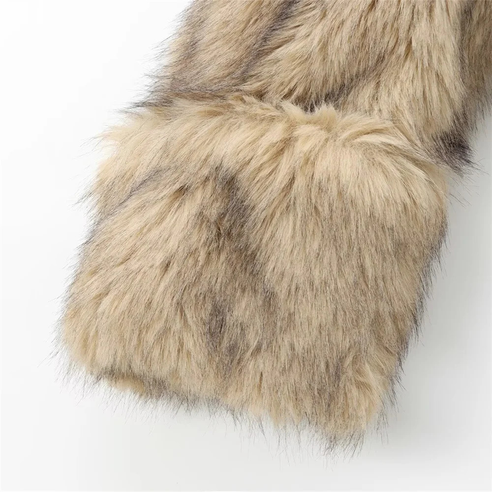 womens rolled edge long sleeved minimalist hoodie for autumn and winter high neck fur short jacket 251106