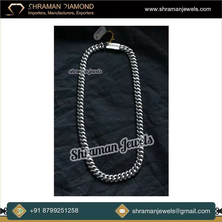 Modern Design Premium Quality Fine Jewelry 24.181 CTS and 125.455 Grams Moissanite Diamond 12MM Iced Out Cuban Link Chain