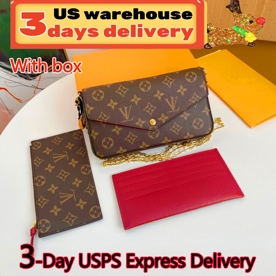 Designer Bags Luxury Bags Wallet Shoulder Bags Clutch Bags Crossbody Bags Women's Handbags High-Quality Leather Square Clutches Designer 3-in-1 Wallet Underarm Bags