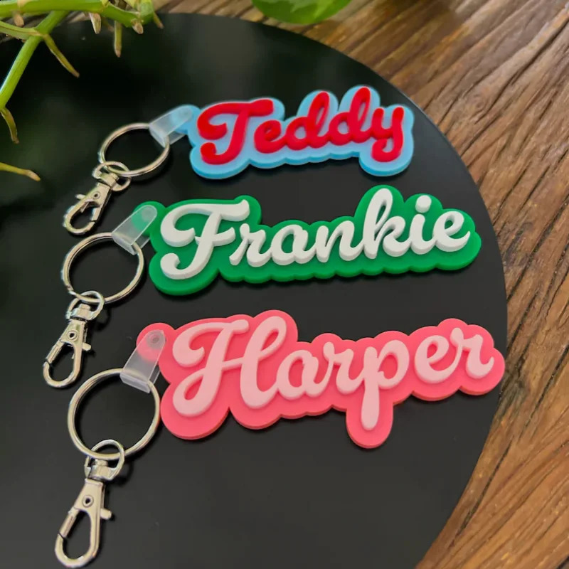 Customized Name Keychain Customized Backpack 3D Name Label Keychain Wedding Gift 250409
