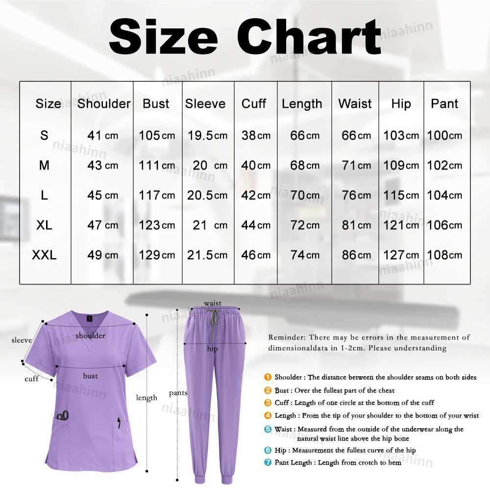 Medical frosted nursing surgical gowns high-quality elastic frosted medical care solid color uniforms workwear unisex styles X250410