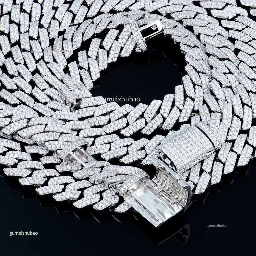 New Store Discount Wholesale Hiphop 10mm Infinity Sier Miami Men Iced Out Vvs Dia Moissanite Cuban k Chain Necklace