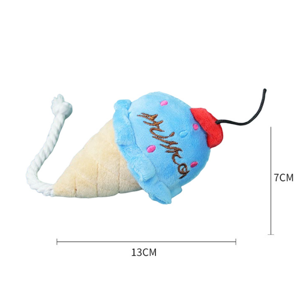 Update 13Cm Ice Cream Soft Pet Dog Squeaker Stuffed Gift Pt18