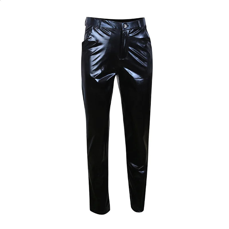 Stamping Glossy Casual Suit for Men Slim Fit 2 Piece Solid Shiny Party Gold Silver Black Suit for Men Blazer Jacket Pants 250410