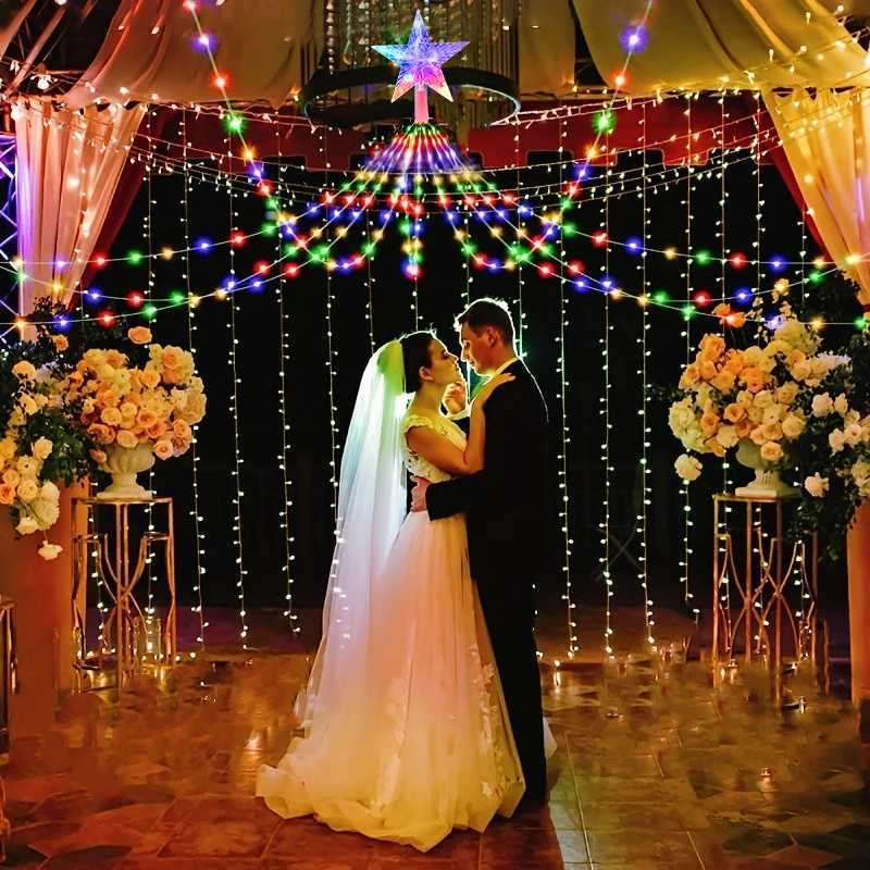 Christmas LED Outdoor Christmas Tree Decorations Lights USB 2/3M Waterproof Fairy String Lights 8 Modes Indoor Yard Wedding Party Lighting Y251111