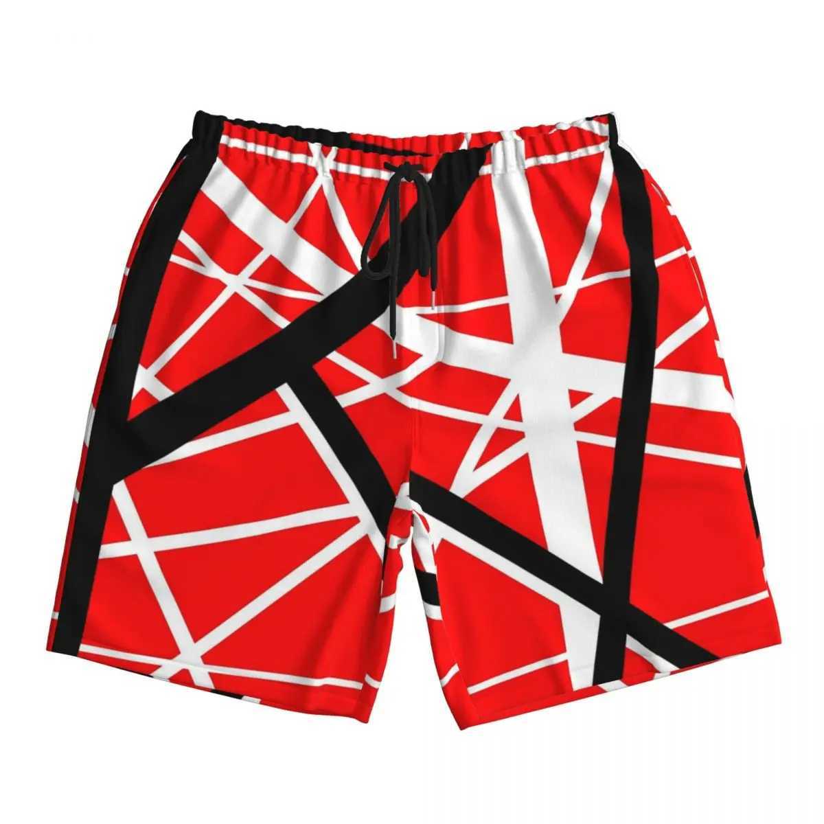 Summer Board Shorts Mens Fan Hailun Surfing Red Black White Line Art Printed Beach Shorts Comfortable Swimming Trunk Plus SizeW250410