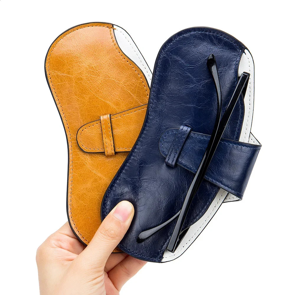Glasses Case Neutral Leather Glasses Bag Fashion Portable Sunglasses Case Accessories Womens Glasses Case 250409