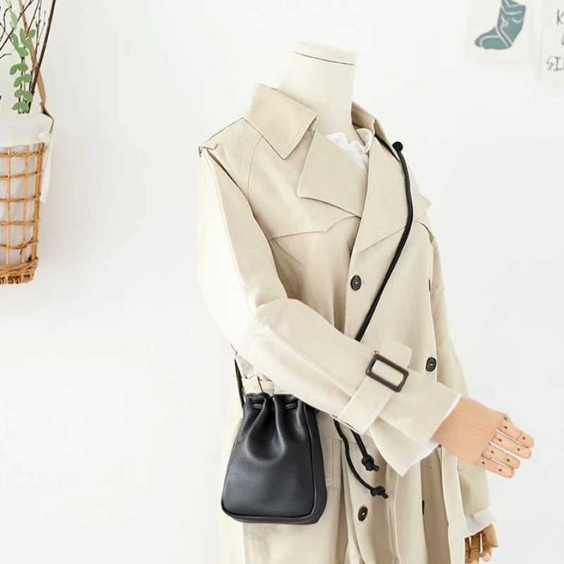 Casual Drawstring Bag Style Women Crossbody Bag Candy Color Lady Mini Bucket Bag for Mobile Phone Female Shoulder Purse WalletT251110