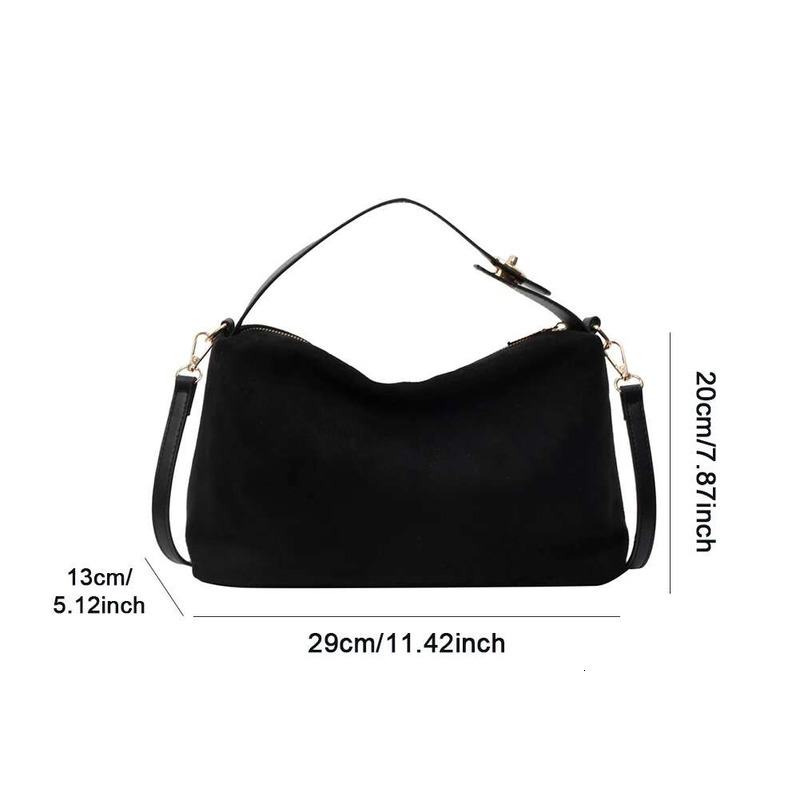 Brand 2024 New Trendy Vintage Women's Handheld Crossbody Soft Suede Shoulder Top-Handle Bag For Ladies Work Travel