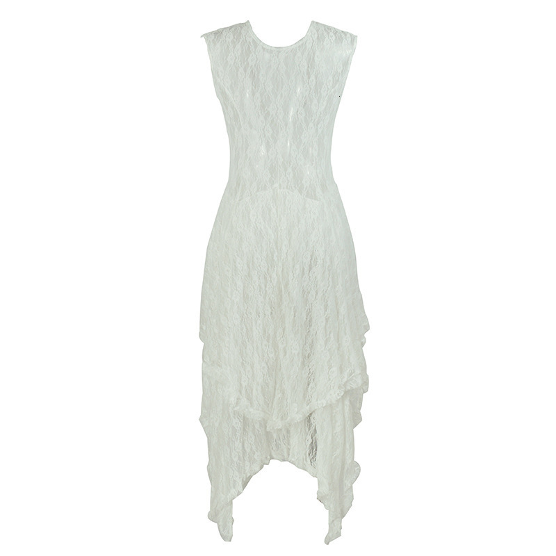 Fashion Women's Irregular High Low Lace Sexy Long Dress
