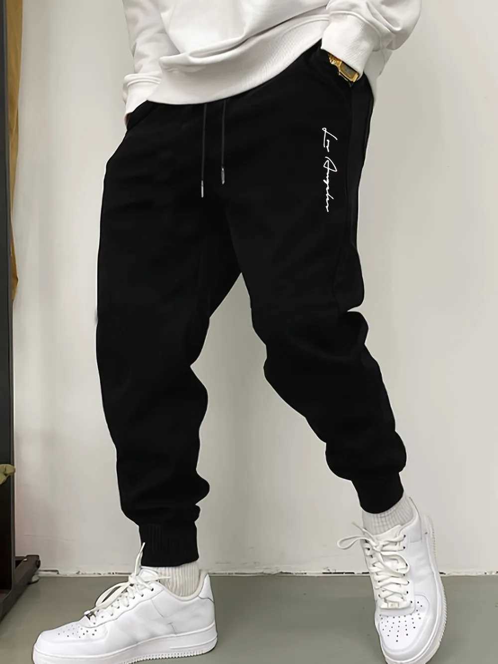 Los Angeles printed mens casual sports pants comfortable autumn/winter sports pants winter casual outdoor runnersXJ250410