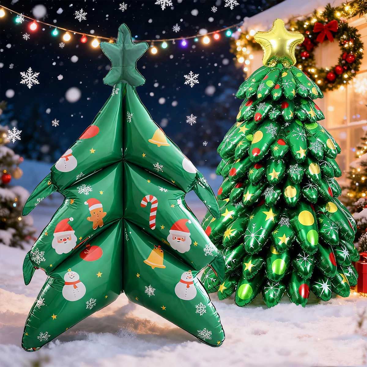 Christmas 1pc Large Christmas Tree Balloon3D Christmas TreeWinter Tree Foil BalloonChristmas New Year Party DecorationPhoto Props Y251111
